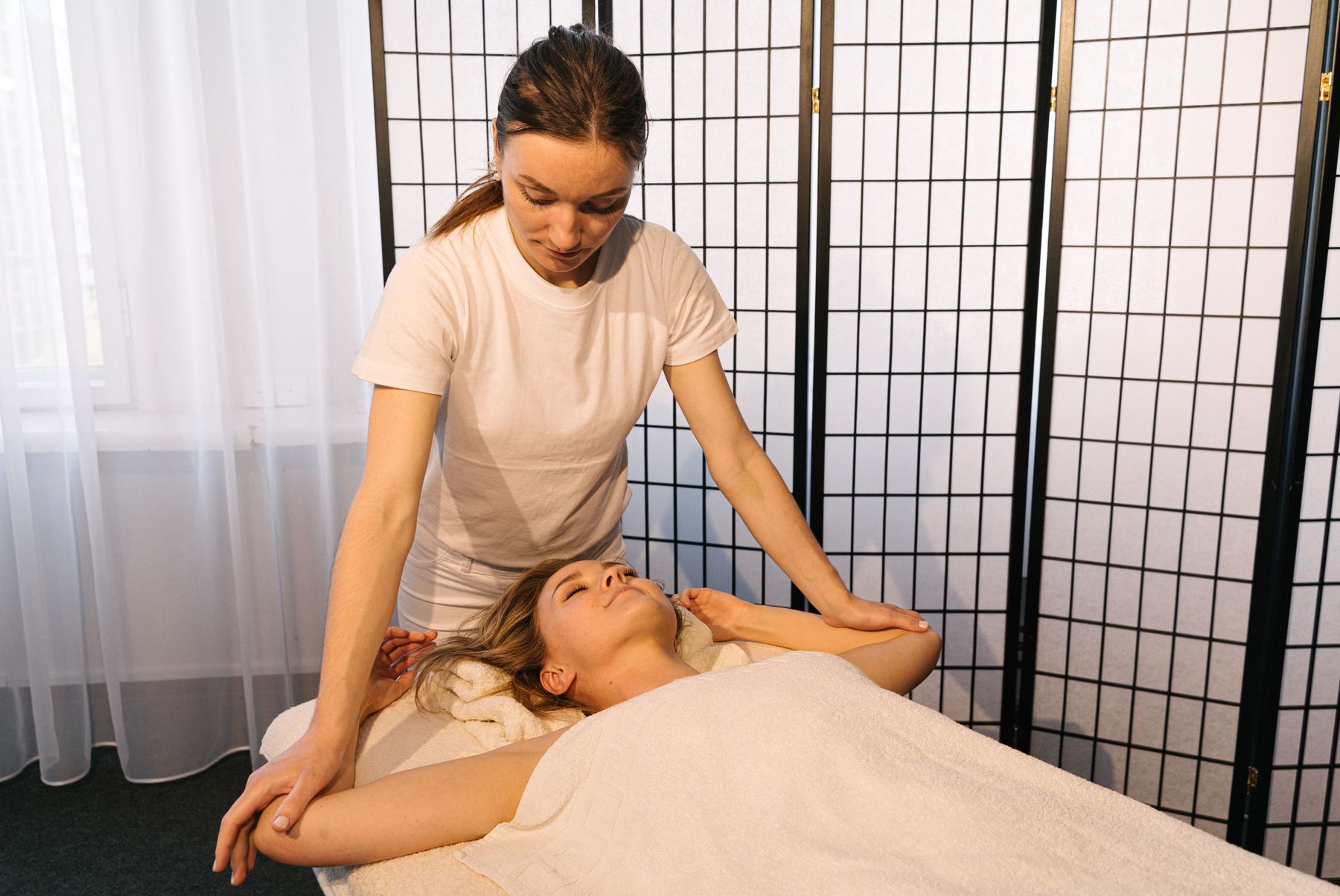 Massage relaxant en cabine