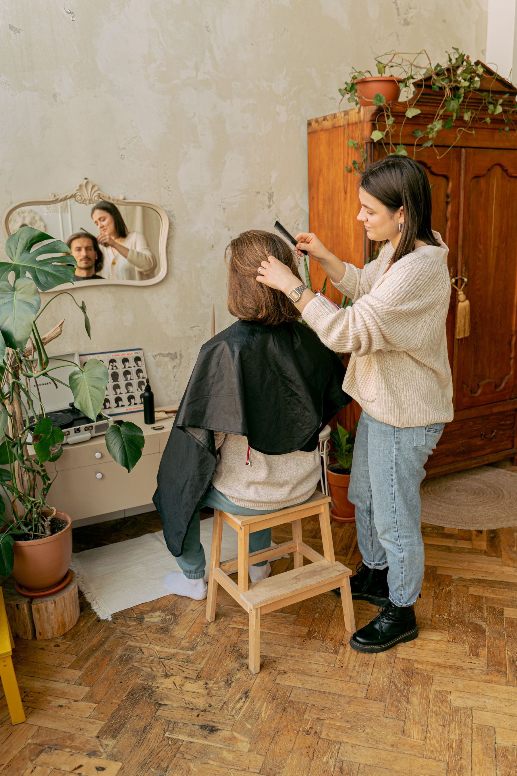 Coupe de cheveux en salon